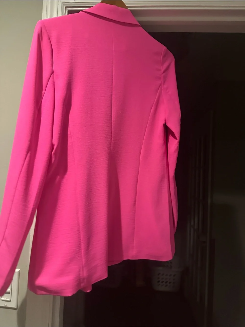 Skies Are Blue Bright Hot Pink Double-Breasted Blazer